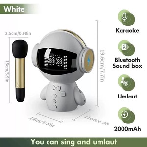 M100 Dingdang Smart Robot Karaoke Bluetooth Speaker with Microphone Support AUX <strong>Input</strong> <strong>Device</strong> TF Card for Outdoor Activities KTV