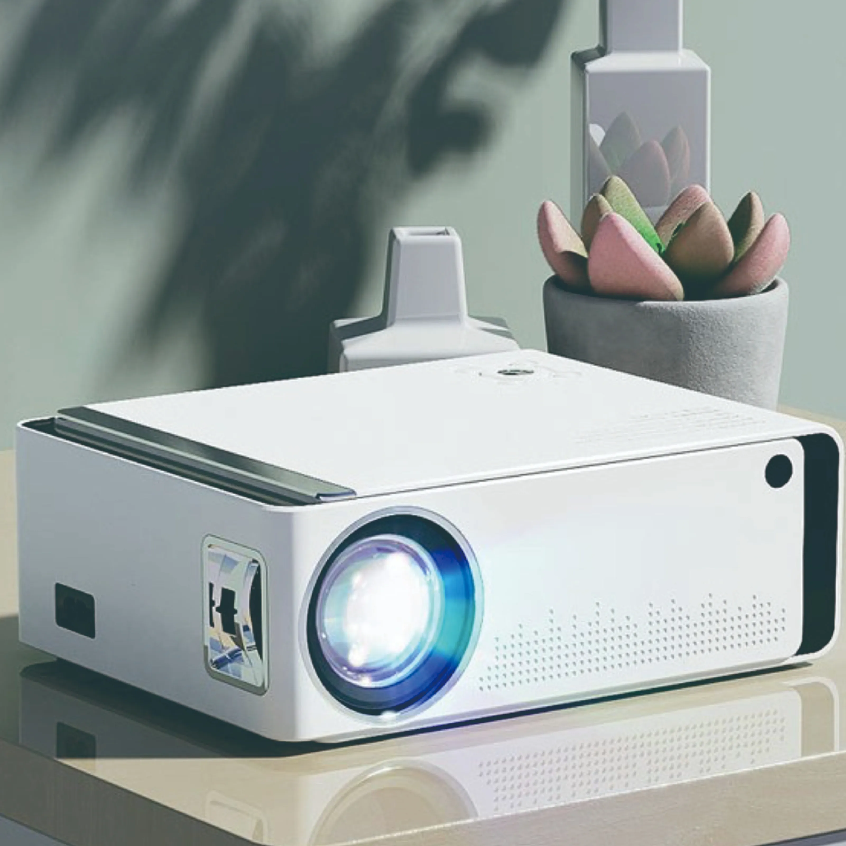 Projetor de led smart, venda quente, projetor de vídeo portátil, lcd, inteligente, mini projetor