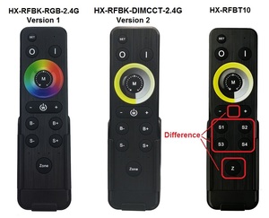 HOION 2.4G RF 1-4 Zone LED-Fernbedienung für LED-Steuerung DIM CCT RGB RGBW RGBCW - Product Image 6