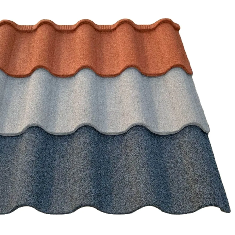 Carrelage de toit en métal revêtu de pierre, nouveau design de mm, nouveau type