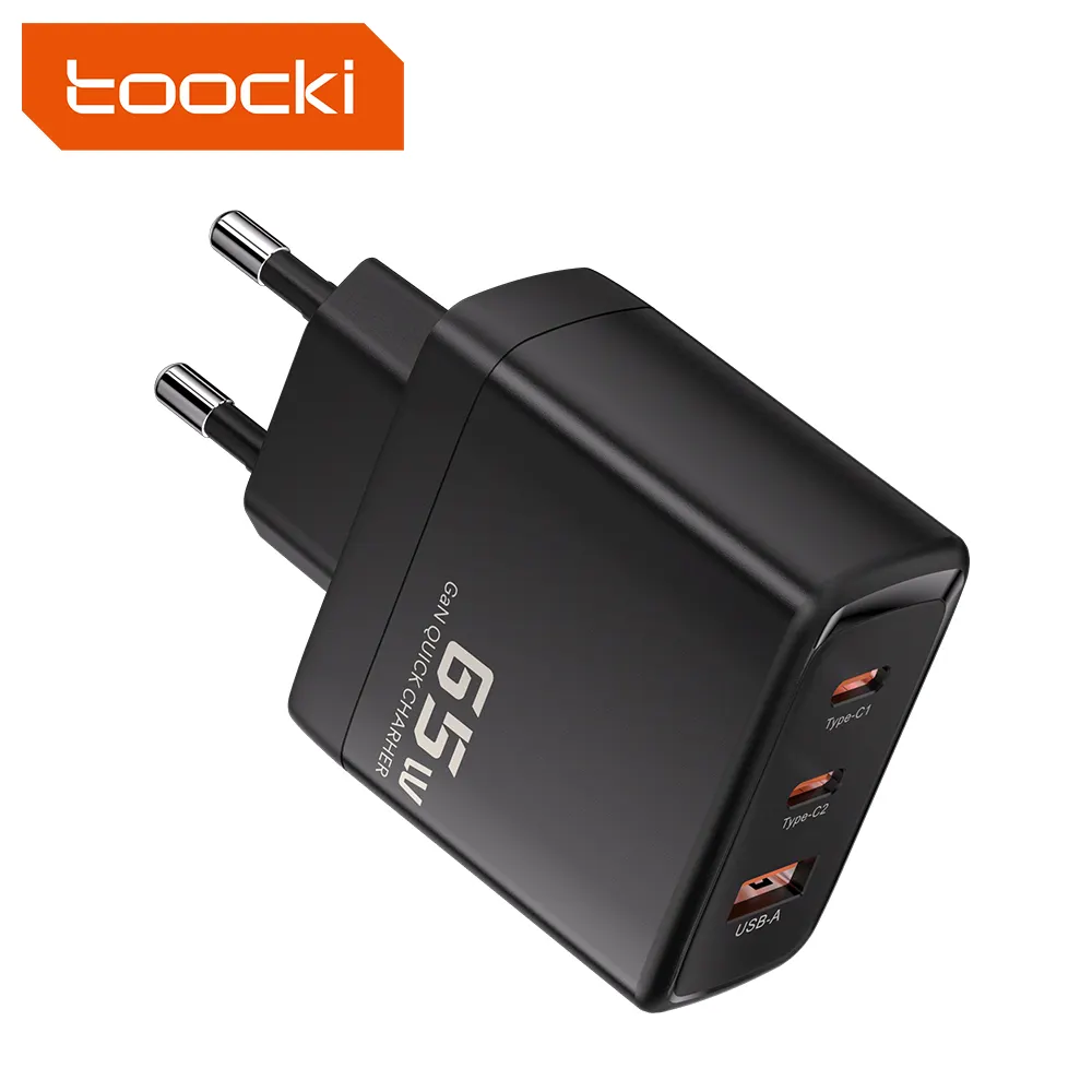 Toocki – chargeur usb c 65W de haute qualité, adaptateur d'alimentation de charge pour chargeur mural iphone avec prise KR