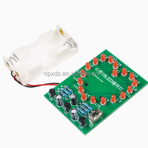 A forma di cuore luci di marcia lampeggianti a forma di cuore di formazione di insegnamento di produzione elettronica fai da te saldatura pratica circuiti di prova parti allentate