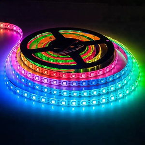 แถบไฟ LED พิกเซล DC5V WS2812 30/60D/เมตรสามารถตั้งโปรแกรมได้แถบไฟ RGB แบบสมาร์ทสามารถระบุที่อยู่ได้ SMD5050แบบแยก - Product Image 1