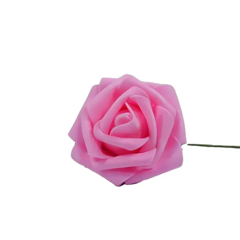 7cm colorato PE rosa schiuma artificiale fiori di rosa con stelo per matrimonio mazzi fai da te decorazioni floreali per la casa