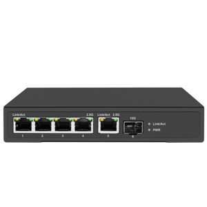 Sirivision SR-S25G2106F สวิตช์เครือข่าย 4 พอร์ต 5*10/100/1000/2500BASE-TX RJ45 และ 1*10Gbps SFP + ความสามารถในการสลับ 45Gbps - Product Image 1