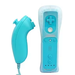 2 in 1 Motion Plus รีโมทคอนโทรลไร้สาย nunchuck Controller สำหรับ Nintendo Wii จอยสติ๊กควบคุมเกมแพดสำหรับ Wii U - Product Image 5