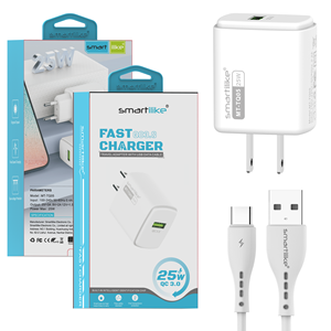 2025 NEW PRODUCT Smartlike MT-TQ05 QC3.0 25W 2 in 1 USB FAST TRAVEL <strong>CHARGER</strong> for Mobile Phone - Product Image 6