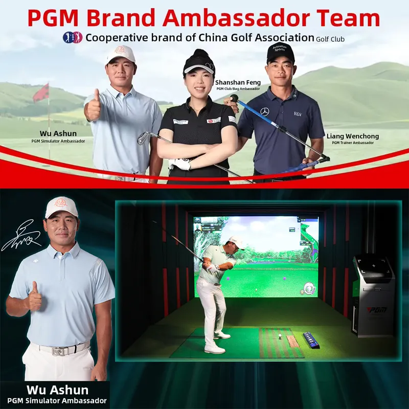 PGM MNQ001-Ayuda de entrenamiento de golf, simulador de golf con pantalla 2D de rango interior