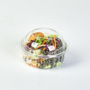 Bulat 250ml 8oz sekali pakai berengsel bening plastik mangkuk <span class=keywords><strong>Salad</strong></span> buah segar bening wadah makanan ringan dengan tutup - Product Image 5