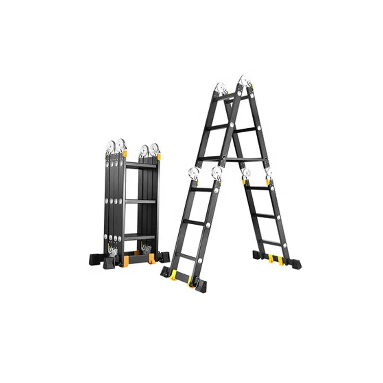 12 step foldable aluminum multi-purpose step ladder factory directly