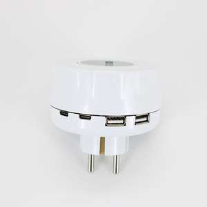 Adaptador de viaje multiusb, cargador de corriente práctico con función de bobinado, nuevo diseño - Product Image 1