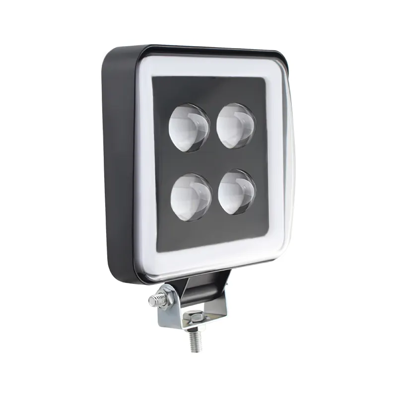 Quadratischer LED-Projektor Scheinwerfer 4 Zoll 60W LED-Arbeits licht für Motorrad für LKW-Auto mit Objektivs chein werfer