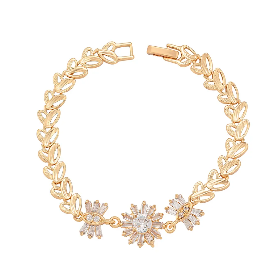 Bracciale-549 gioielli XUPING gioielli fantasia moda di fascia alta colore oro 18 carati ciondolo fiore di grandi dimensioni sintetico CZ 3A + bracciale