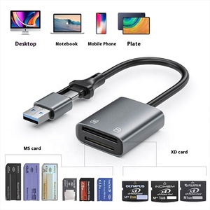 2-in-1 Aluminum Alloy Shell USB <strong>Card</strong> Reader XD &amp; MS <strong>Memory</strong> <strong>Card</strong> Compatible for Older CCD <strong>Cameras</strong> ATM <strong>Computers</strong> &amp; Laptops - Product Image 2