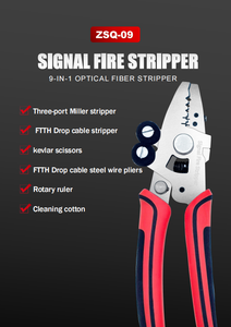 Sinyal yangın yeni 9 1 kablo striptizci Fiber optik striptizci Miller pense makas temizleyici-ftth WiFi 4G 3G ağları için - Product Image 3