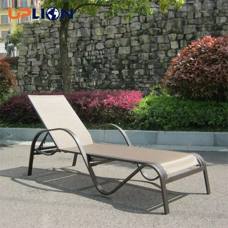 Современная уличная мебель Uplion, алюминиевый ремешок, наклонный бассейн, шезлонг, пляжный шезлонг