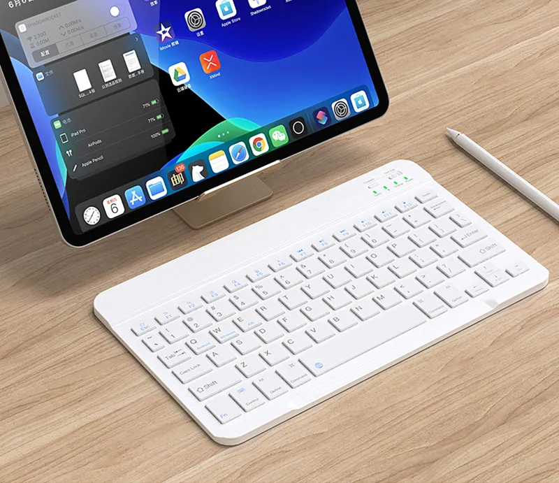10 Zoll tragbare Bluetooth-Tastatur Russische spanische wiederauf ladbare kabellose Tastatur für iPad Phone Laptop Tablet