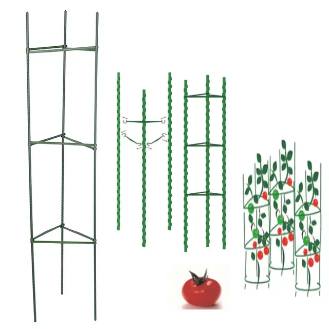 Metallo pomodoro cetriolo supporto per verdure supporto per piante proteggere la gabbia crescere il proprio in giardino
