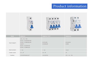 Nader NDB2Z 63 UL mcb en iyi marka devre kesici minyatür devre kesici 1p 2p 1-63A - Product Image 2