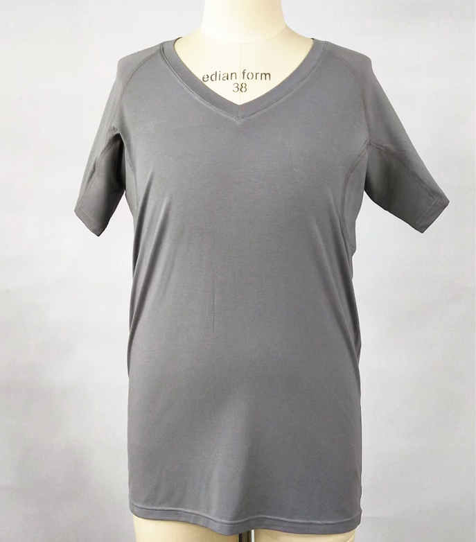 Homme Col V Profond - Gris