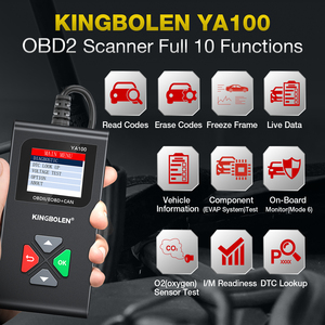 KINGBOLEN YA100 Car OBD2 Scanner YA-100 <strong>Code</strong> Reader for Check Engine Light <strong>O2</strong> <strong>Sensor</strong> EVAP Test On-Board Monitor Test PK CR3001 - Product Image 2