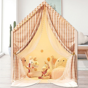 Kinder Jungen Mädchen Indoor Outdoor Camping Spielzeugzelt Baumwoll-Spielzelt mit Fenster Spielhaus Prinzessinnen-Schloss Indoor Kinder-Tipi-Zelt - Product Image 2