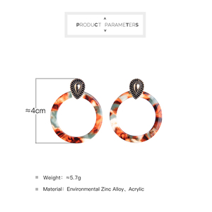 ต่างหูอะคริลิคสีสันสดใสพิมพ์ลายเสือดาว ed01937d ฮิปฮอปเซ็กซี่บุคลิก - Product Image 3