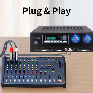 2RCA ผ้าไนลอนทอสำหรับคอนโซลสายสัญญาณเสียง6.5มม. หัวบัวคู่2คู่สำหรับกีตาร์อิเล็กทรอนิกส์และการ์ดเสียง - Product Image 6
