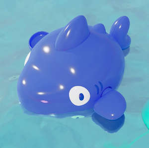 サメと巻き時計仕掛けの魚のおもちゃ子供用プラスチック製プルバススイミングプール用動物 - Product Image 2
