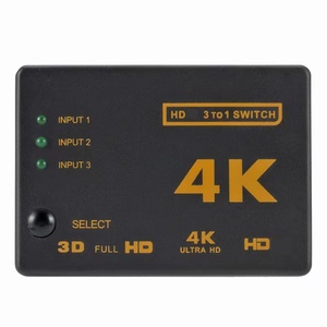 Conmutador de audio HDMI de 3 puertos con control remoto 3 en 1 salida 3x14K para sistemas de cine en casa - Product Image 1