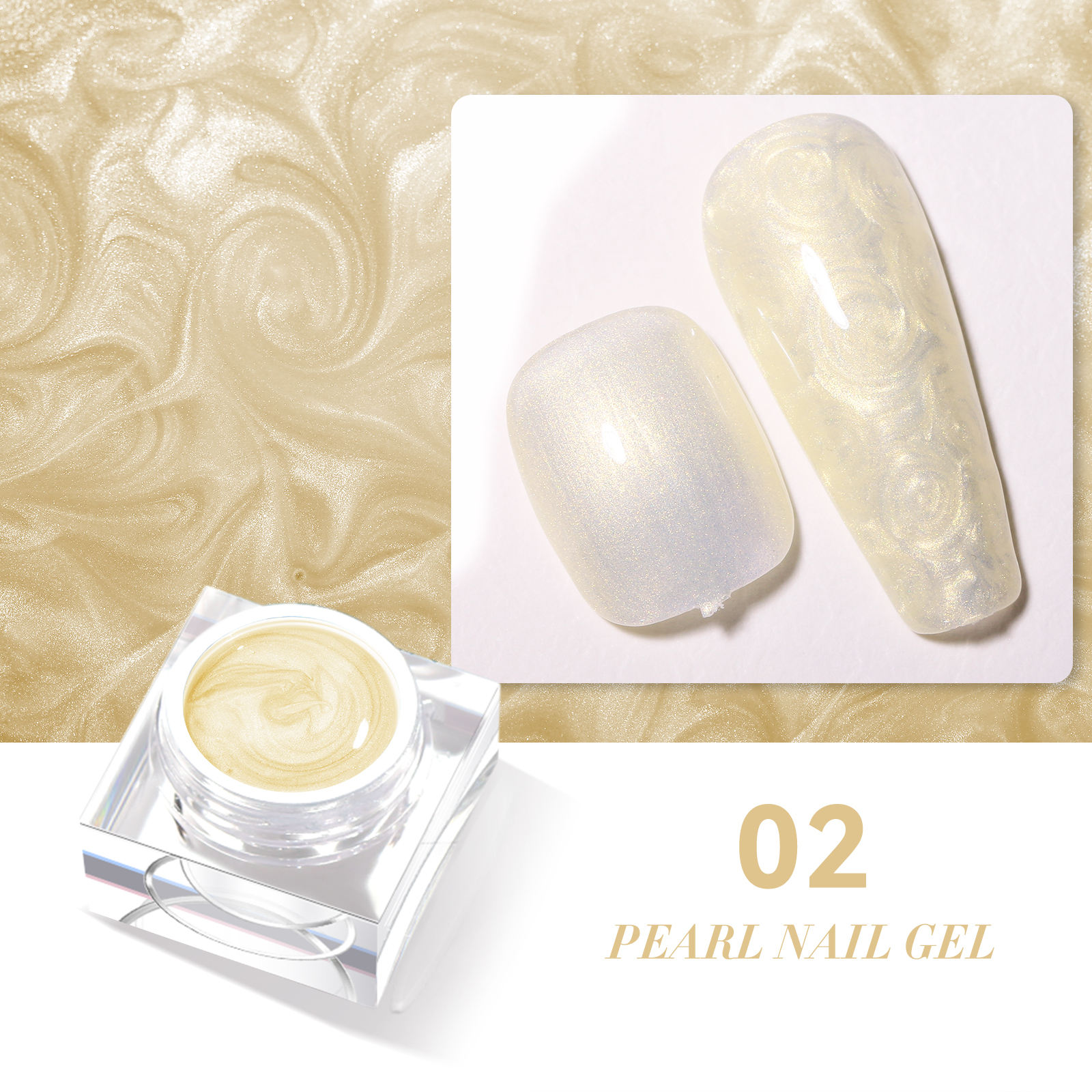 #02 Gel de uñas perlado