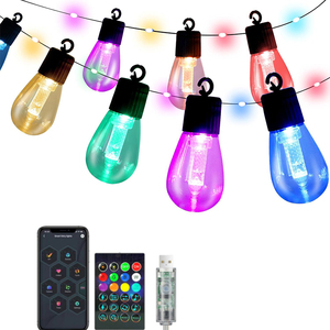 Умный водонепроницаемый S14 RGB меняющий цвет уличное приложение с дистанционным управлением 20Led гирлянда для праздничного украшения - Product Image 1