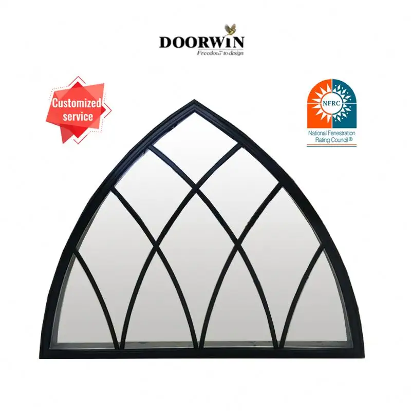 Doorwin-vitral de madera para iglesias, ventana de aluminio de colores para iglesias, ventanas de Iglesia, parrilla, diseño de ventana de madera