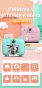 Çocuklar için ön ve arka çift kameralar oyuncaklar sürpriz hediye video fotoğraf oyunu çoklu dil 2.4 inç S3 kamera anında yazıcı - Product Image 5