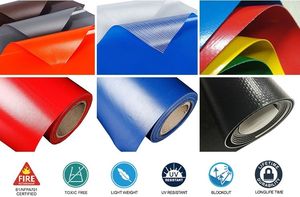1000d18ozPVCターポリンロールカバープラスチックコーティングされたスイミングプールカバーPVCポリタープPVCファブリックロールターポリンテント素材用