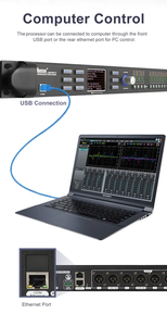 Nuoxun LM848RTS procesadores de audio de gama alta 4 en 8 salidas DSP sistema de sonido de altavoz profesional mezclador inteligente digital procesador de audio - Product Image 4