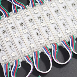 Оптовая продажа, 3 светодиода/ПК, светодиодный RGB модуль Smd5050, силиконовый водонепроницаемый 12 В, светящийся RGB Светодиодный модуль для украшения рекламных вывесок