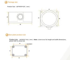 BWSENSING IMU325センサー高精度MEMS IMUセンサーデジタルとCAN出力 - Product Image 3