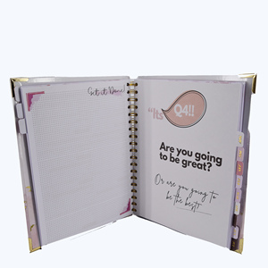 2024 הדפסת לוגו מותאם אישית hardcover yo siral dateless שבועי + מחברת יומן מתכנן חודשי