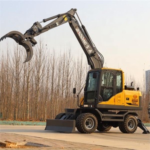 Florestal máquinas equipamentos hidráulicos log loader pá carregadeira com madeira garra log