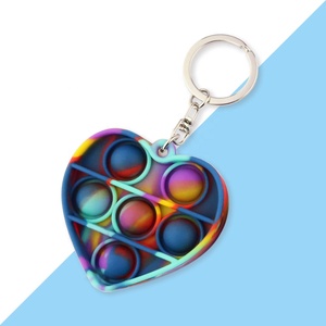 Tùy chỉnh 3D Silicone đẩy Pop bong bóng Silicone Thần Tài Mini Pop nó Keychain cảm giác trò chơi đồ chơi Keychain - Product Image 5