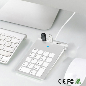 Teclado numérico USB 2,0 con HUB multifunción Contabilidad financiera cajero ordenador Universal con cable teclado silencioso - Product Image 5