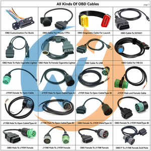 可定制OBDII OBD2电缆OBD收集公母扩展分离器各种长度端口OBD1至OBD2适配器 - Product Image 3