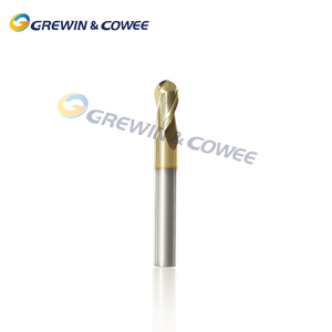 Grewin độ cứng cao tungsten carbide CNC Router bit công cụ đơn/4 sáo bóng mũi Carbide End Mill Cutter kim loại phay thép - Product Image 1