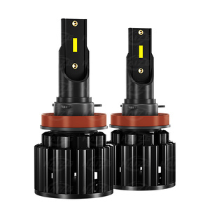HAIZG yeni led ışık 2sides led ışık oto parçası far yüksek güç 2pcs cob çip ampul h7 araba led far - Product Image 5