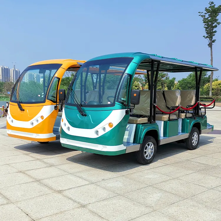 Autobús de pasajeros eléctrico de estilo abierto y cerrado, viaje escolar, turismo, superventas