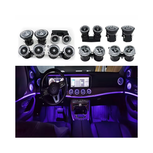 Yeni 64 renkler LED hava delikleri klima memesi Mercedes Benz c-class W206 2022 için araba türbin hava çıkışı ortam ışığı tamir - Product Image 1