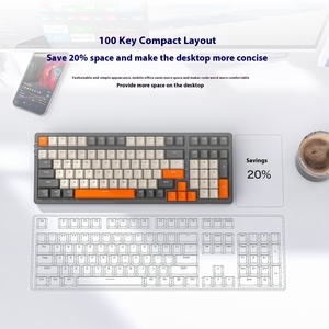 <strong>Key</strong> Wireless Mechanical <strong>Keyboard</strong> Tri-mode Connection Full <strong>Key</strong> Hot Swap Lighting Effects Gasket Muffler Structure Laptops - Product Image 3