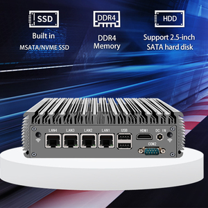 Rete Firewall Hardware J4125 a bassa potenza Quad Core 4x2.5G <span class=keywords><strong>LAN</strong></span> RS232 porta seriale DDR4 MSATA Mini <span class=keywords><strong>Computer</strong></span>