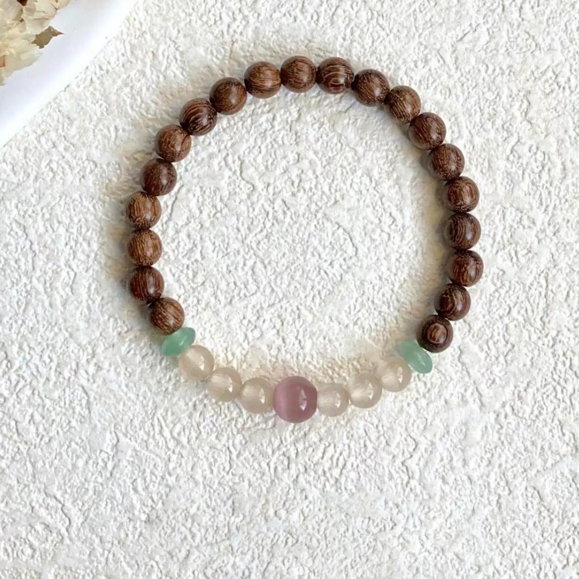 Glass bead bracelet-17
